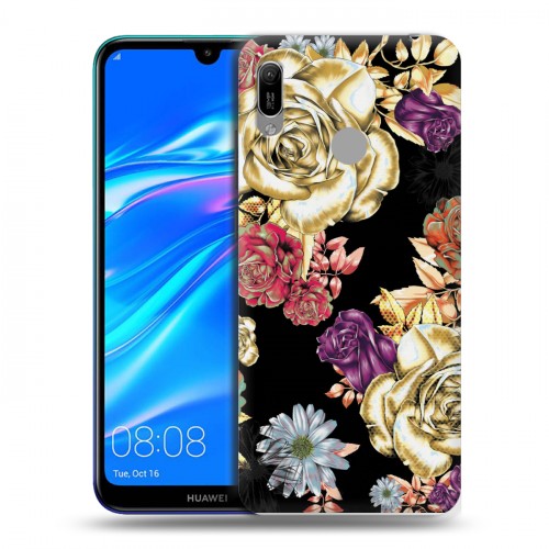 Дизайнерский пластиковый чехол для Huawei Y6 (2019) Цветочный арт-деко