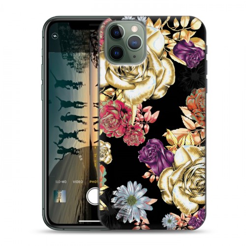 Дизайнерский пластиковый чехол для Iphone 11 Pro Max Цветочный арт-деко
