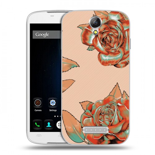 Дизайнерский силиконовый чехол для Doogee X6 Цветочный арт-деко