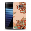 Дизайнерский пластиковый чехол для Samsung Galaxy Note 7 Цветочный арт-деко