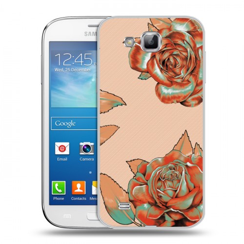 Дизайнерский пластиковый чехол для Samsung Galaxy Premier Цветочный арт-деко