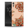 Дизайнерский пластиковый чехол для Sony Xperia XZs Цветочный арт-деко