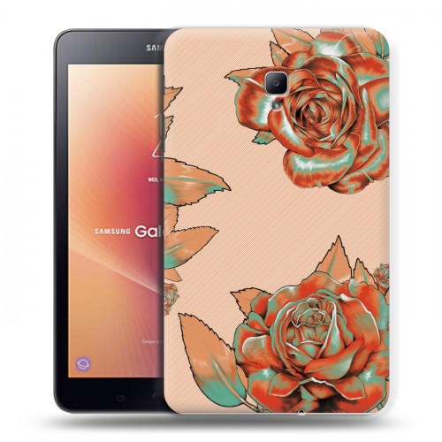 Дизайнерский силиконовый чехол для Samsung Galaxy Tab A 8.0 (2017) Цветочный арт-деко