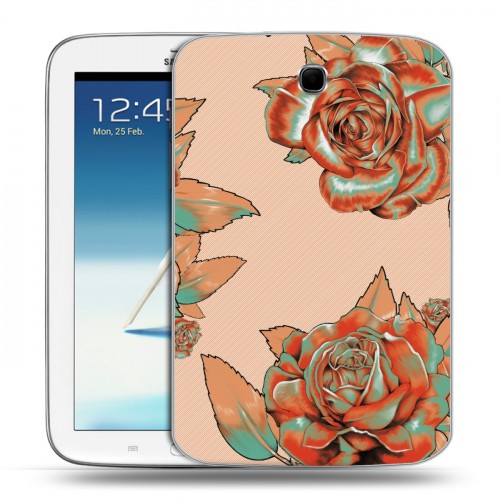 Дизайнерский силиконовый чехол для Samsung Galaxy Note 8.0 Цветочный арт-деко