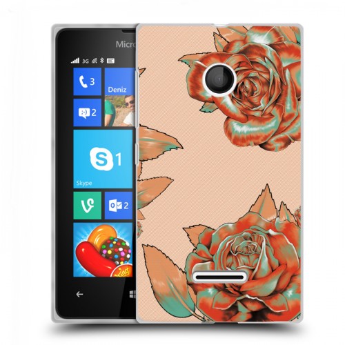 Дизайнерский пластиковый чехол для Microsoft Lumia 435 Цветочный арт-деко