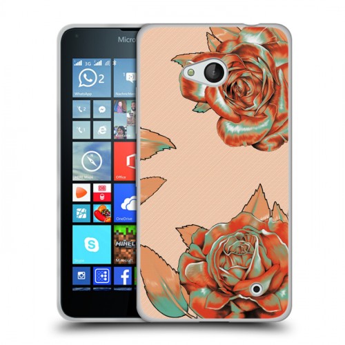 Дизайнерский пластиковый чехол для Microsoft Lumia 640 Цветочный арт-деко