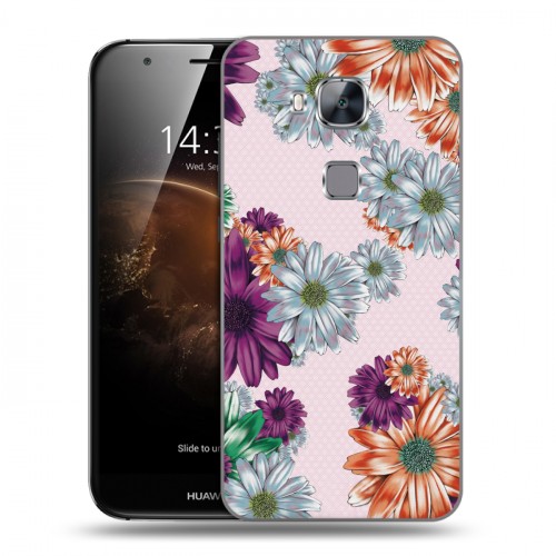 Дизайнерский силиконовый чехол для Huawei G8 Цветочный арт-деко