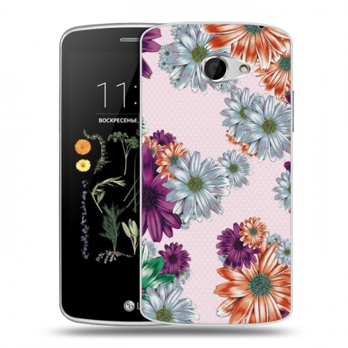 Дизайнерский силиконовый чехол для LG K5 Цветочный арт-деко