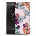 Дизайнерский пластиковый чехол для Sony Xperia XZs Цветочный арт-деко