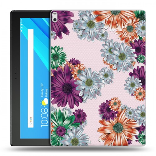 Дизайнерский силиконовый чехол для Lenovo Tab 4 10 Plus Цветочный арт-деко