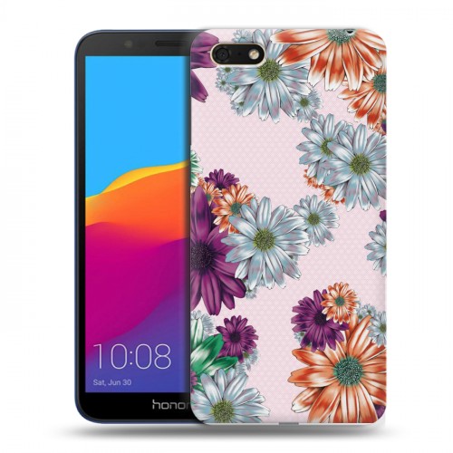 Дизайнерский пластиковый чехол для Huawei Honor 7A Цветочный арт-деко