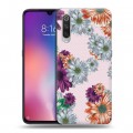 Дизайнерский силиконовый с усиленными углами чехол для Xiaomi Mi9 Цветочный арт-деко