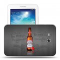 Дизайнерский силиконовый чехол для Samsung Galaxy Tab 3 Lite Budweiser