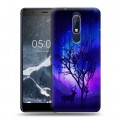 Дизайнерский пластиковый чехол для Nokia 5.1 Северное сияние