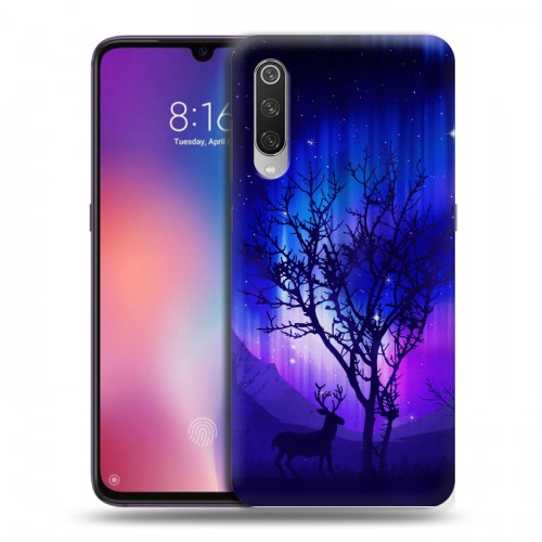 Дизайнерский силиконовый с усиленными углами чехол для Xiaomi Mi9 Северное сияние