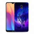 Дизайнерский силиконовый с усиленными углами чехол для Xiaomi RedMi 8A Северное сияние