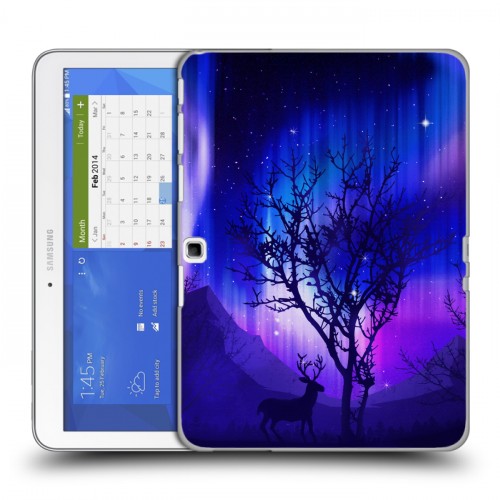 Дизайнерский силиконовый чехол для Samsung Galaxy Tab 4 10.1 Северное сияние