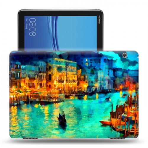 Дизайнерский силиконовый с усиленными углами чехол для Huawei MediaPad T5 Венеция