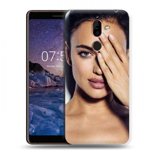 Дизайнерский пластиковый чехол для Nokia 7 Plus Ирина Шейк