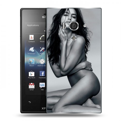 Дизайнерский пластиковый чехол для Sony Xperia acro S Ирина Шейк