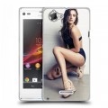 Дизайнерский пластиковый чехол для Sony Xperia L Ирина Шейк