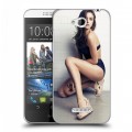 Дизайнерский пластиковый чехол для HTC Desire 616 Ирина Шейк