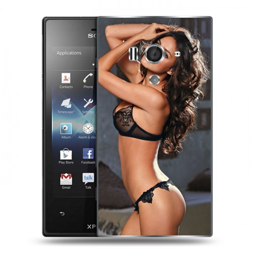 Дизайнерский пластиковый чехол для Sony Xperia acro S Ирина Шейк