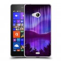 Дизайнерский пластиковый чехол для Microsoft Lumia 540 Северное сияние