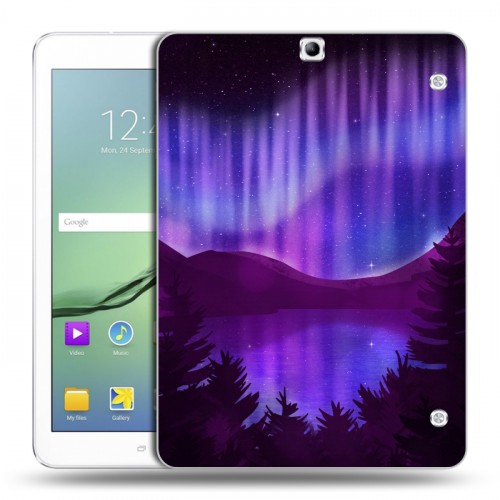 Дизайнерский силиконовый чехол для Samsung Galaxy Tab S2 9.7 Северное сияние