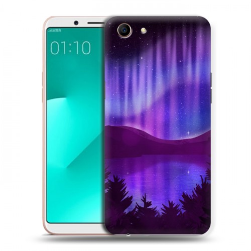 Дизайнерский пластиковый чехол для OPPO A83 Северное сияние