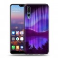 Дизайнерский силиконовый с усиленными углами чехол для Huawei P20 Pro Северное сияние