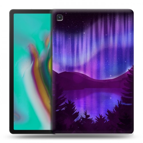 Дизайнерский силиконовый чехол для Samsung Galaxy Tab S5e Северное сияние
