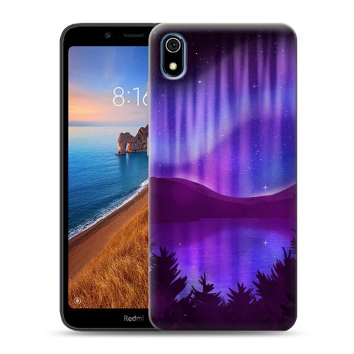 Дизайнерский силиконовый чехол для Xiaomi RedMi 7A Северное сияние