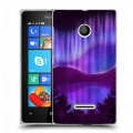 Дизайнерский пластиковый чехол для Microsoft Lumia 435 Северное сияние