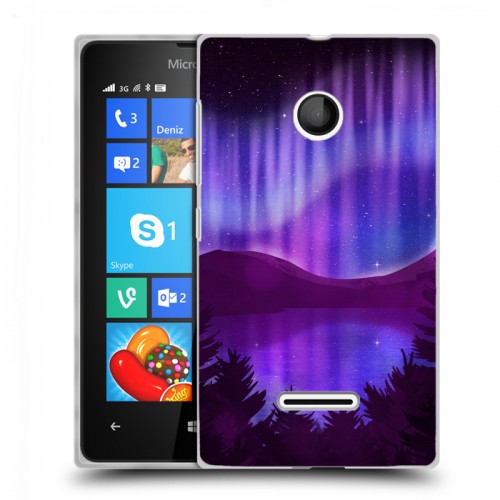 Дизайнерский пластиковый чехол для Microsoft Lumia 435 Северное сияние