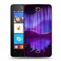 Дизайнерский силиконовый чехол для Microsoft Lumia 430 Dual SIM Северное сияние