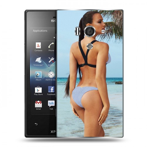 Дизайнерский пластиковый чехол для Sony Xperia acro S Ирина Шейк