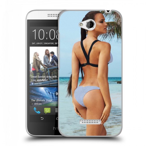 Дизайнерский пластиковый чехол для HTC Desire 616 Ирина Шейк