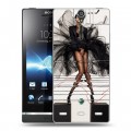 Дизайнерский пластиковый чехол для Sony Xperia S Риана