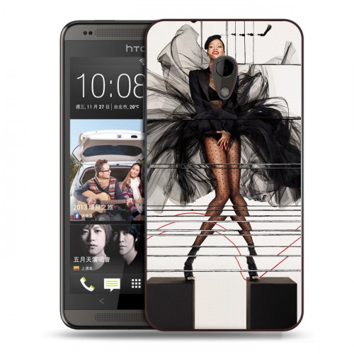 Дизайнерский пластиковый чехол для HTC Desire 700 Риана