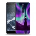 Дизайнерский пластиковый чехол для Nokia 5.1 Северное сияние