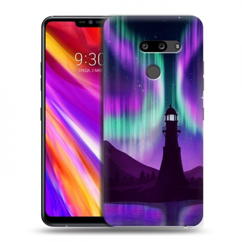 Дизайнерский пластиковый чехол для LG G8 ThinQ Северное сияние