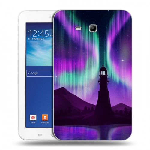 Дизайнерский силиконовый чехол для Samsung Galaxy Tab 3 Lite Северное сияние