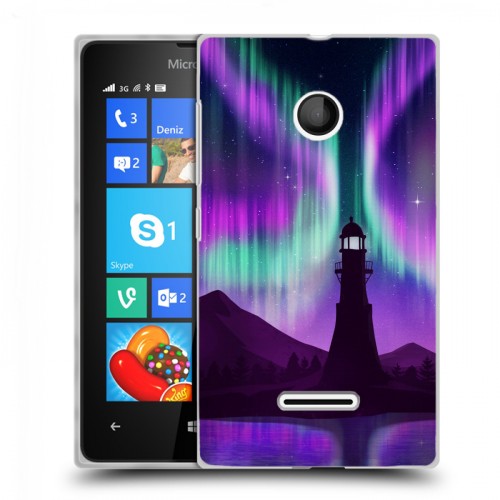 Дизайнерский пластиковый чехол для Microsoft Lumia 435 Северное сияние