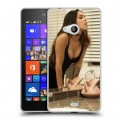 Дизайнерский пластиковый чехол для Microsoft Lumia 540 меган фокс
