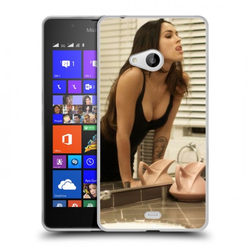 Дизайнерский пластиковый чехол для Microsoft Lumia 540 меган фокс