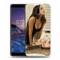 Дизайнерский пластиковый чехол для Nokia 7 Plus меган фокс