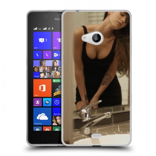 Дизайнерский пластиковый чехол для Microsoft Lumia 540 меган фокс