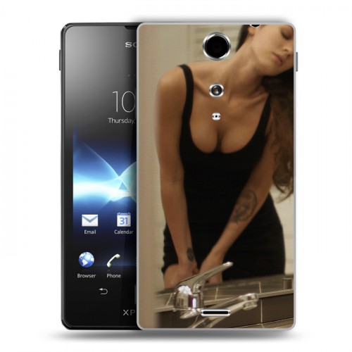 Дизайнерский пластиковый чехол для Sony Xperia TX меган фокс