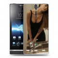 Дизайнерский пластиковый чехол для Sony Xperia S меган фокс